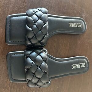 Cape Robbin Women's Braided Mules - Comfort Slip-On Size 9